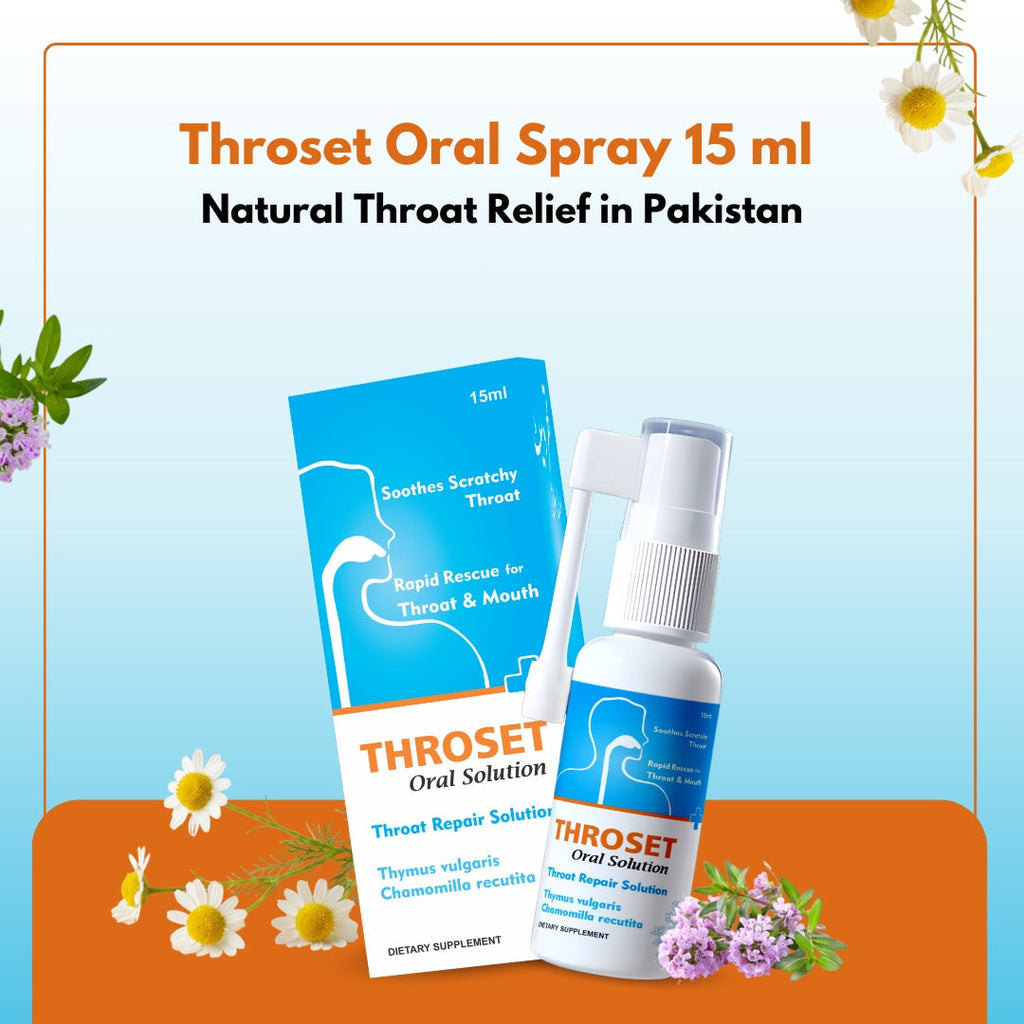 Throset Oral Spray 15 ml – Herbal Throat Oral Spray for Natural Relief