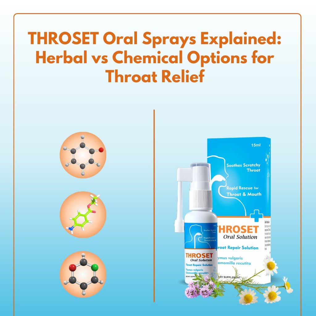 Throat Oral Sprays Explained – Herbal vs Chemical Options for Throat Relief